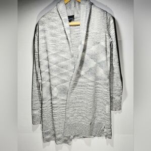 Cynthia Rowley size Medium Open Front Duster Style Grey with Glitter Cardigan